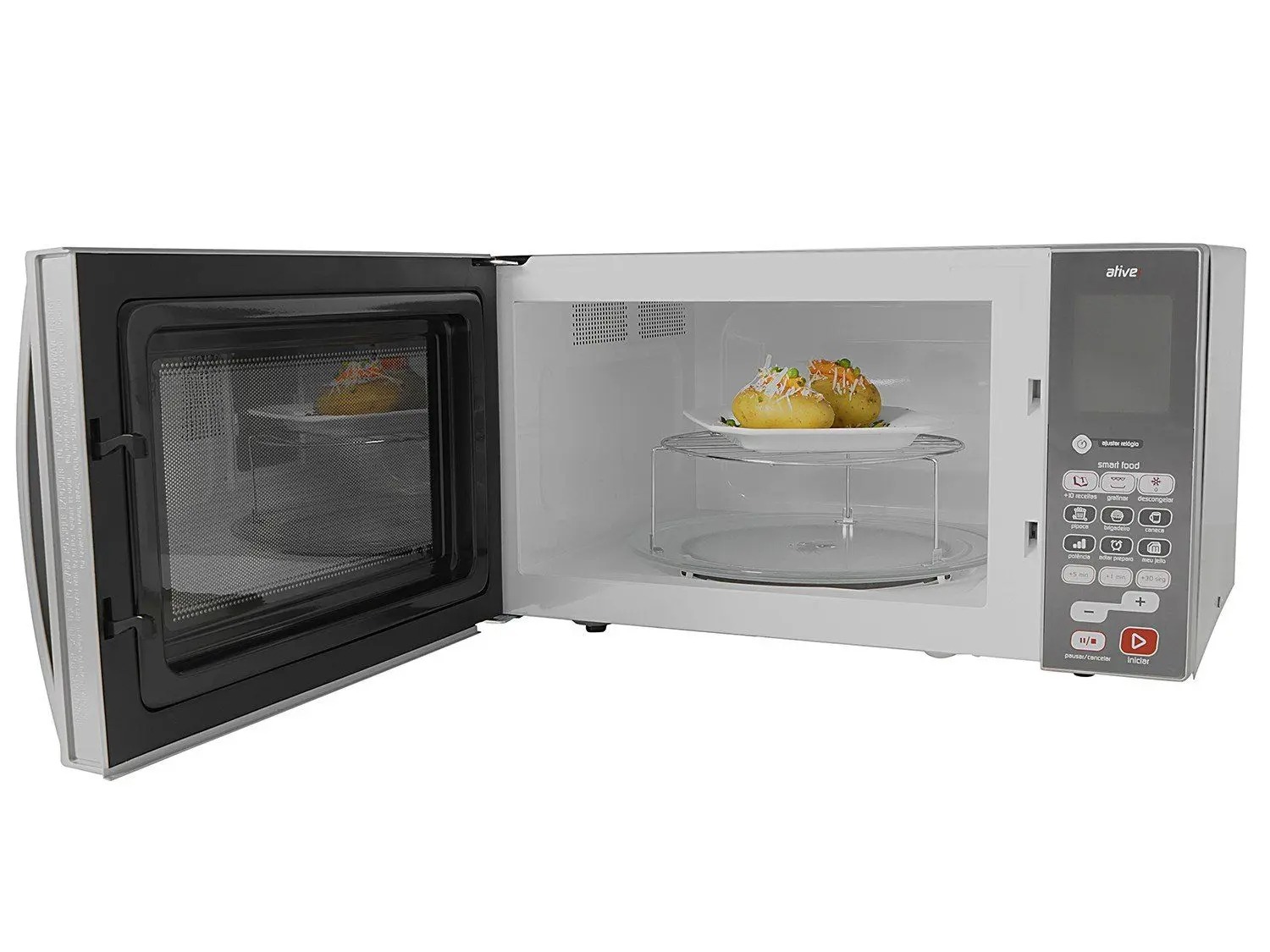 Micro-ondas Brastemp 38 Litros cor Inox Espelhado com Grill - BMJ38AR 110/220V - Imagem 2