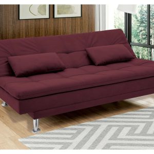 Sofá-cama Casal Reclinável Suede Linoforte Yasmin