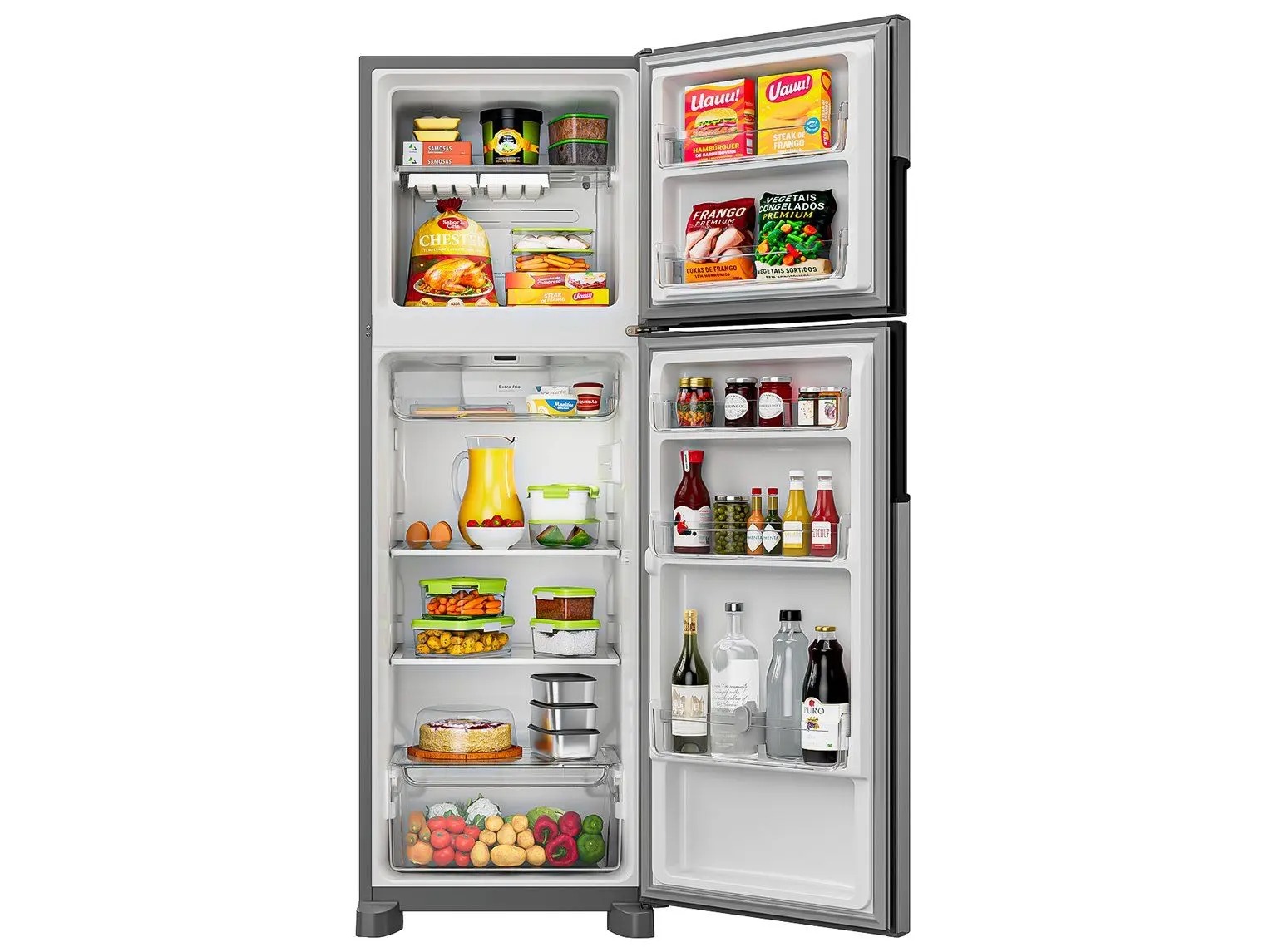 Geladeira/Refrigerador Consul Smart Frost Free Inox Duplex 377L CRM44MKANA 110/220V - Imagem 8