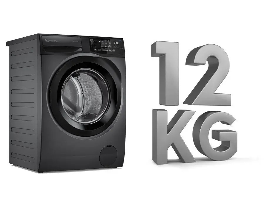 Lavadora de Roupas Electrolux Inverter 12kg Cesto Inox 8 Programas de Lavagem Água Quente Cinza Ônix LFC12 110/220V - Imagem 5