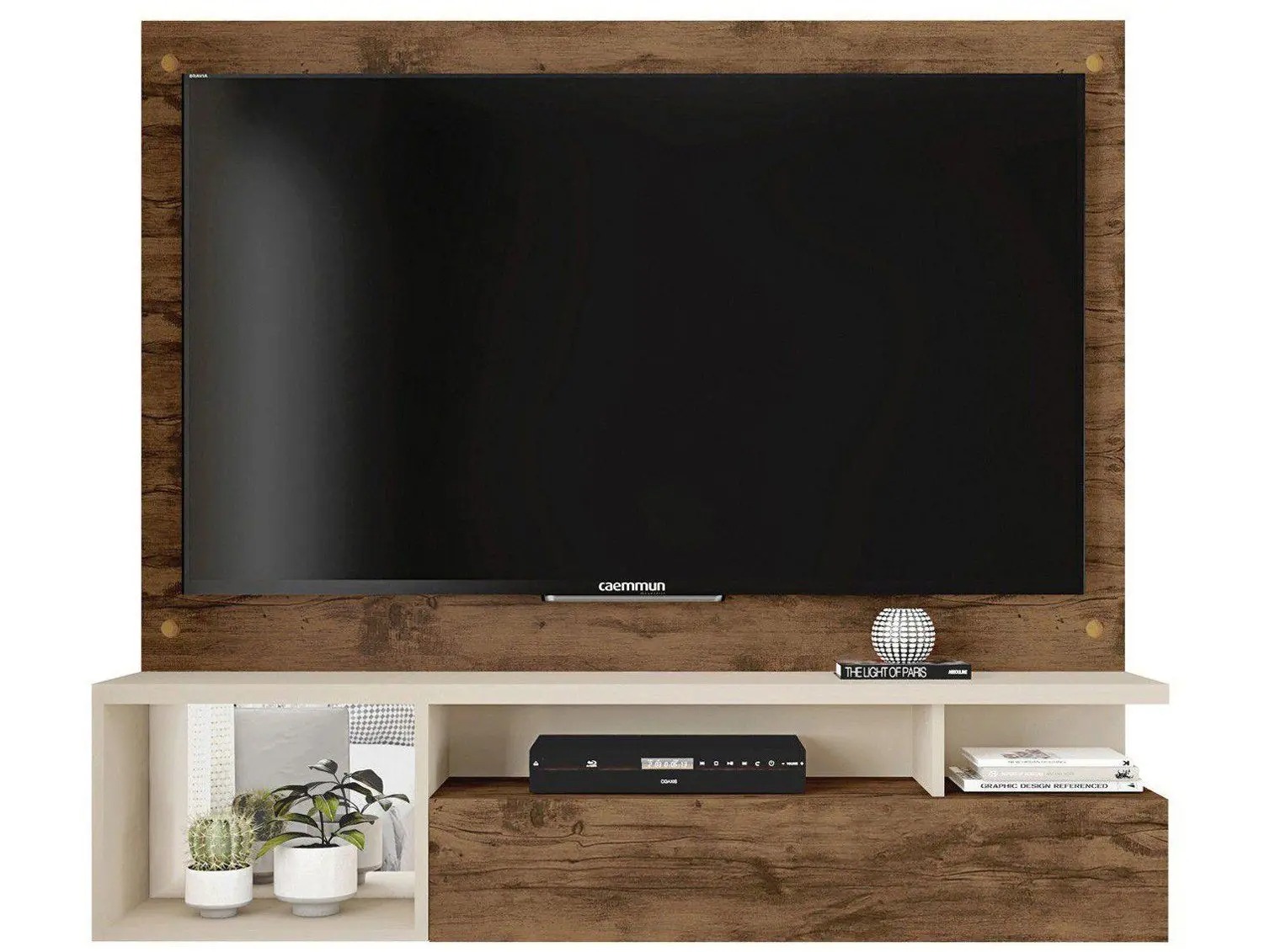 Painel para TV até 55” Caemmun Black 1 - Imagem 2