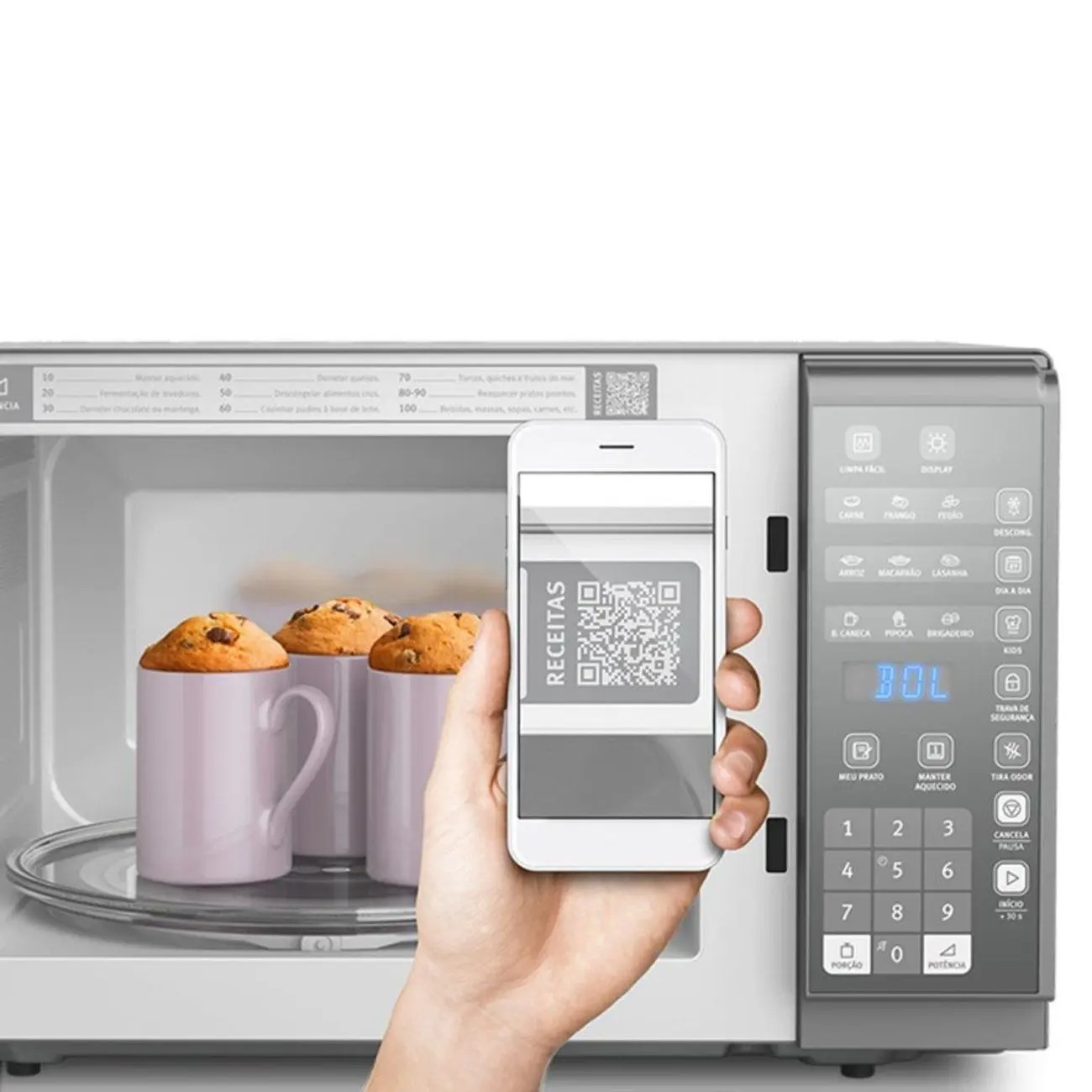 Micro-ondas Electrolux MI41S 31L Painel Integrado Espelhado Inox 110/220V - Imagem 6