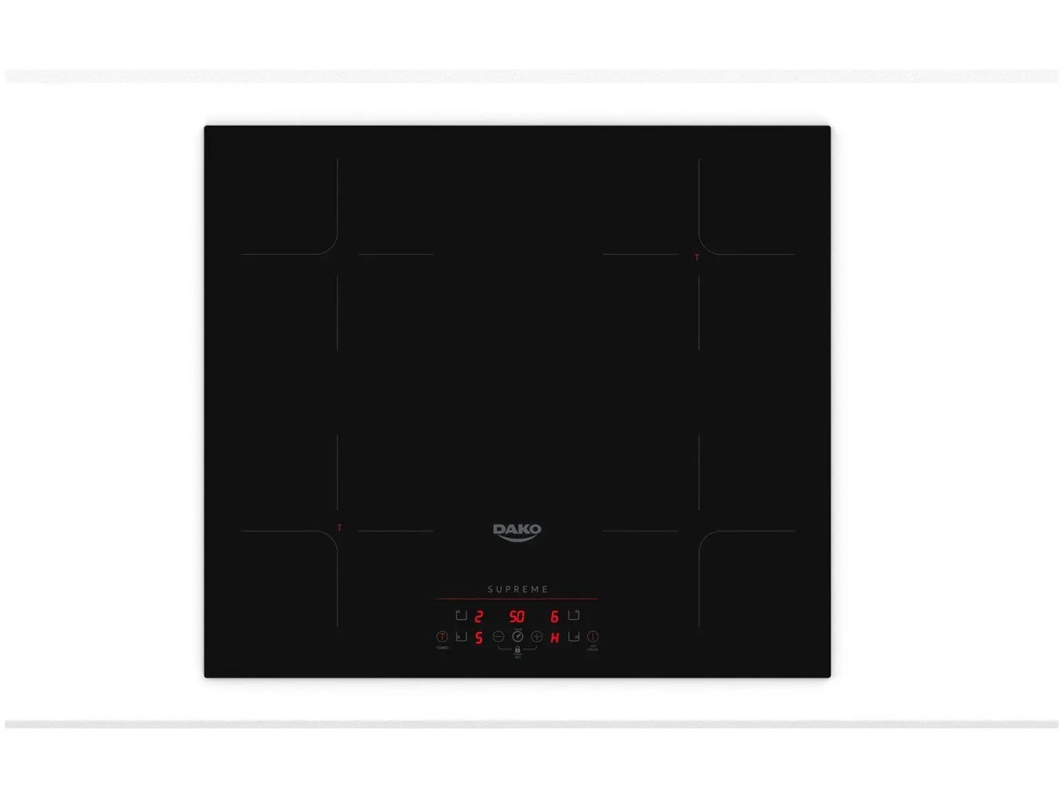 Fogão Cooktop De Indução 4 Bocas Dako Supreme Preto 110/220V - Imagem 2