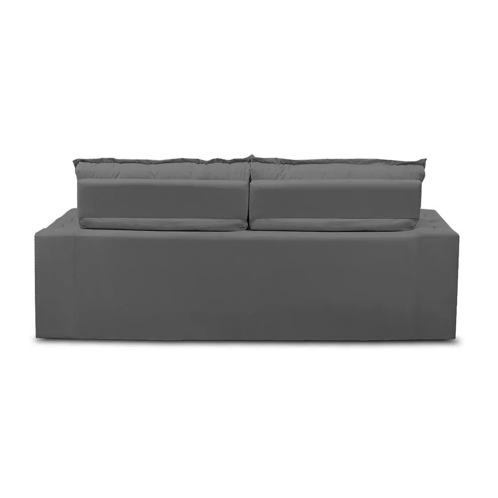 Sofá Retrátil e Reclinável 2 lugares com Molas 1,50m Livia Suede Cinza Adonai Estofados - Imagem 5