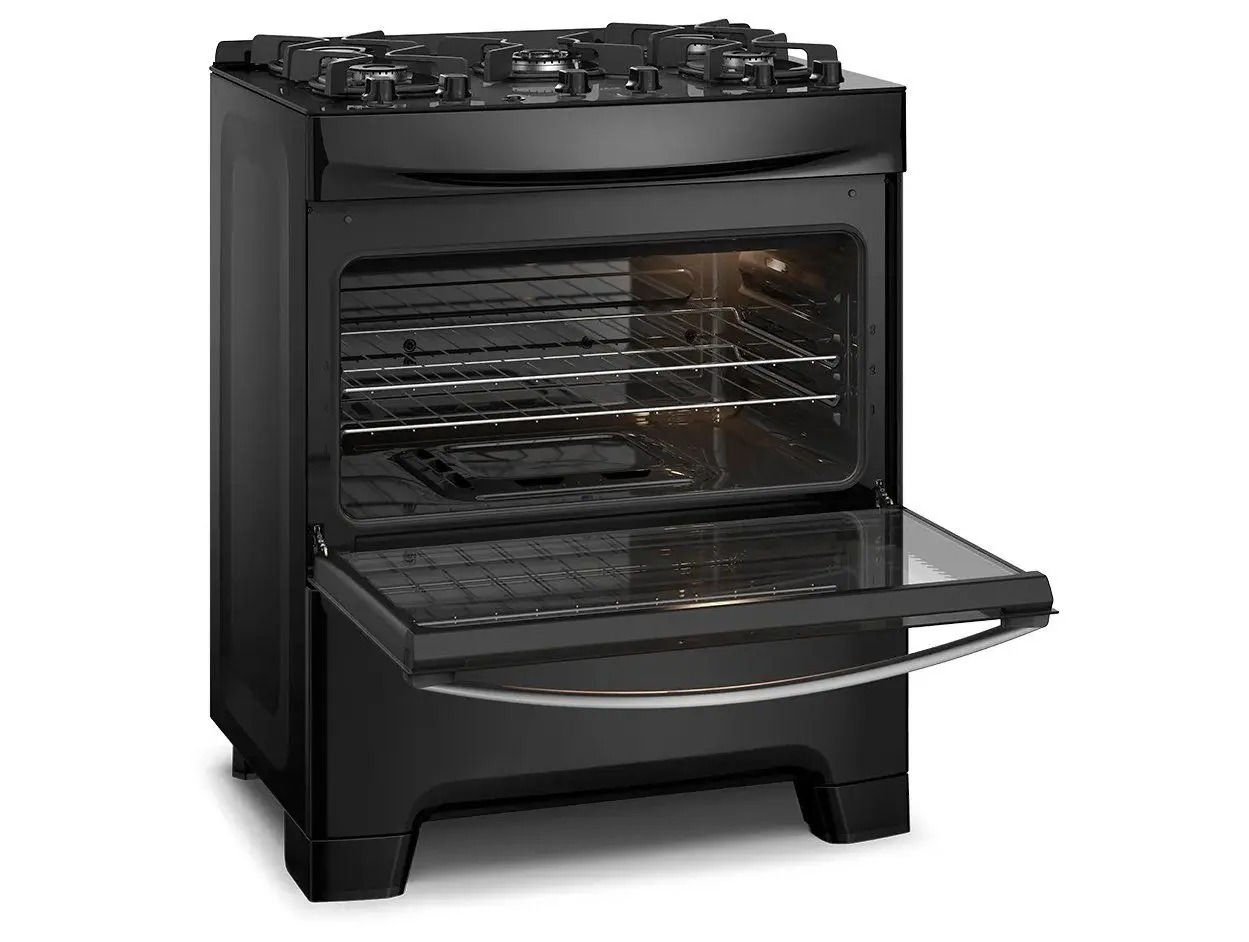 Fogão 5 Bocas Continental Inox Mesa de Vidro Preto Tripla Chama FC5GB 110/220V - Imagem 4