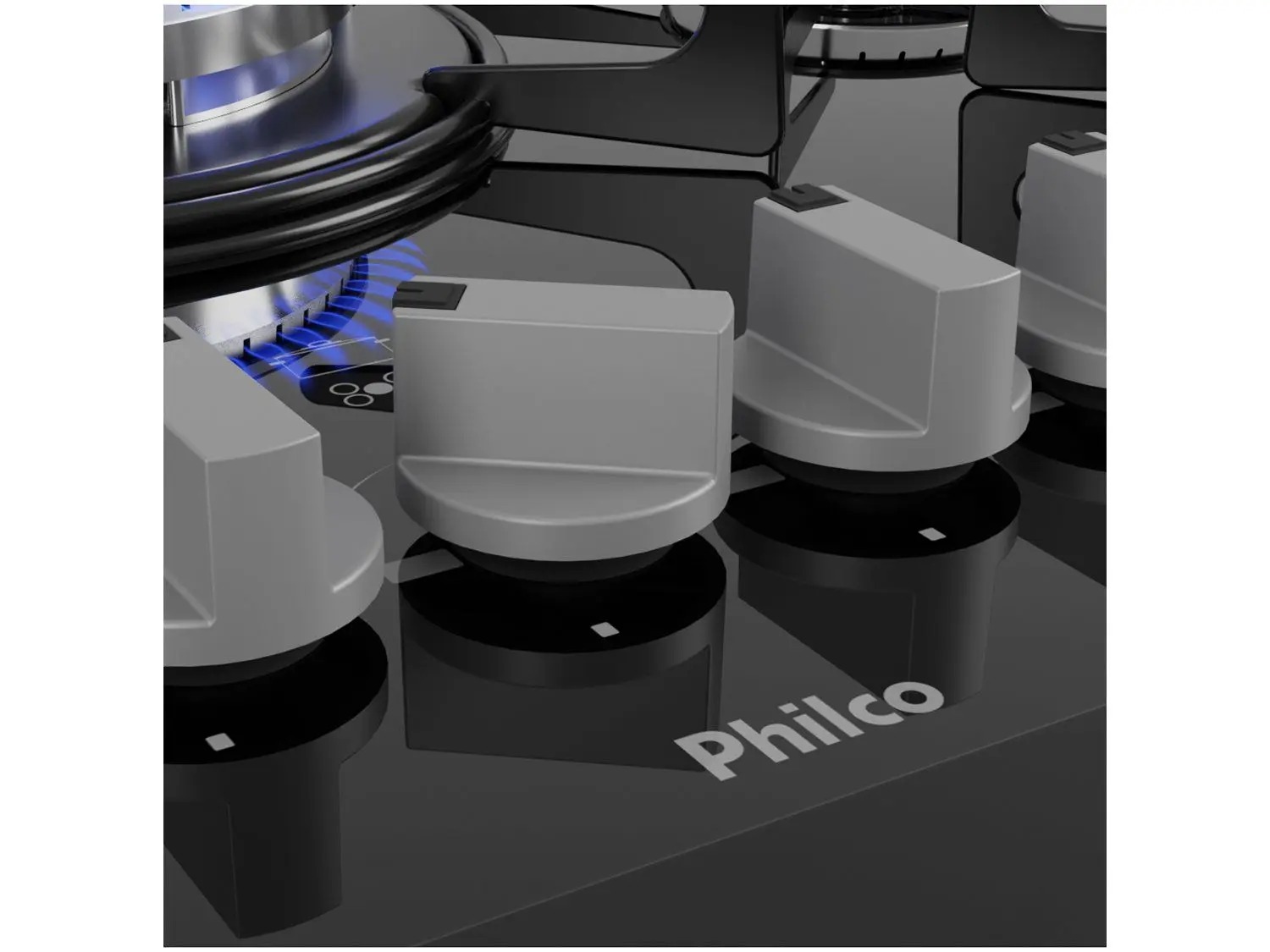 Cooktop 5 Bocas Philco Cook Chef 5 TC à Gás - GLP Preto Tripla-chama Cook Chef 5 TC 110/220V - Imagem 7