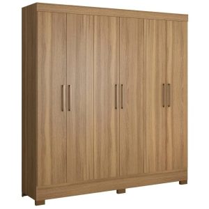 Guarda-roupa Casal 6 Portas 3 Gavetas - Demóbile Prático