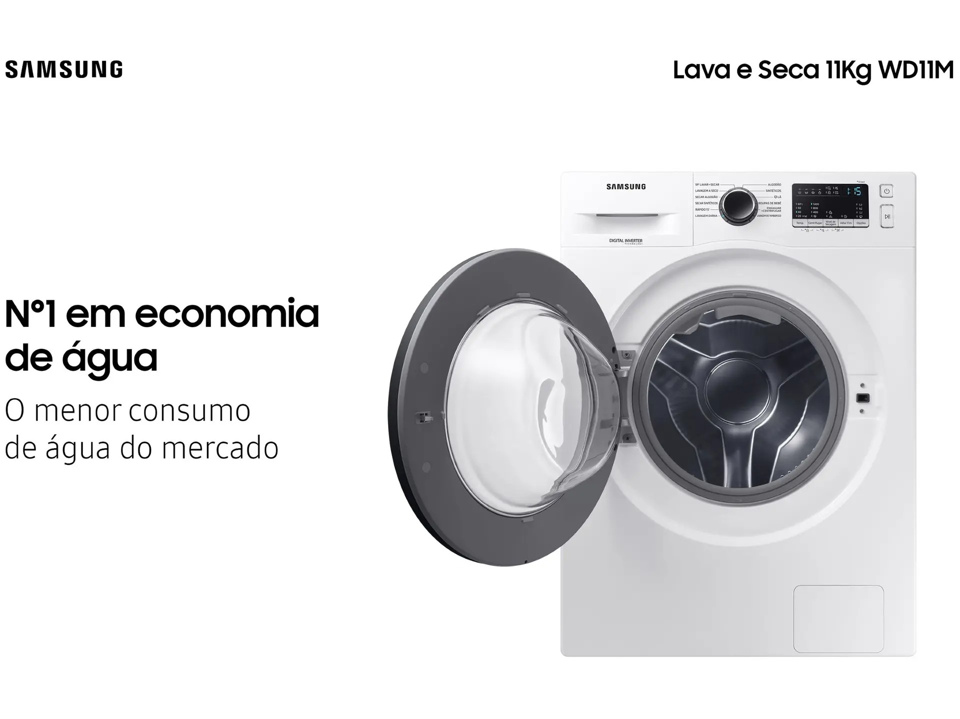 Lava e Seca Samsung WD11M com Digital Inverter WD11M4473PW Branca 11/7kg 110/220V - Imagem 5