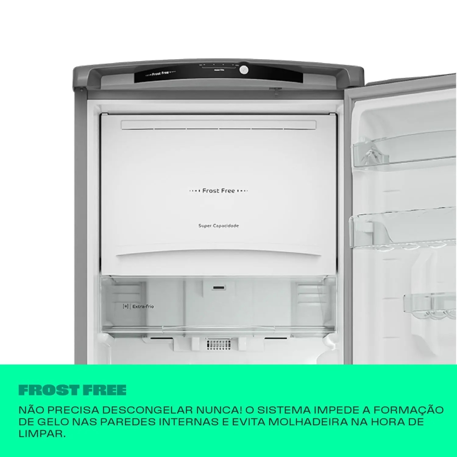 Geladeira Frost Free 337L com Espaço Extra Frio Inox Consul - CRB39MK 110/220V - Imagem 8