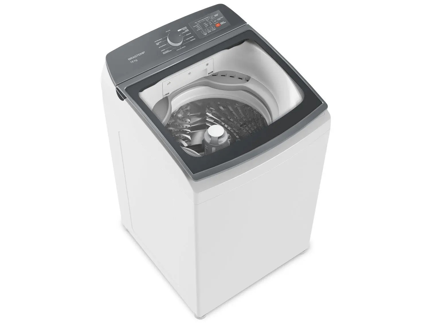 Lavadora de Roupas Brastemp 18kg Cesto Inox 12 Programas de Lavagem Branca BWF18AB 110/220V - Imagem 2