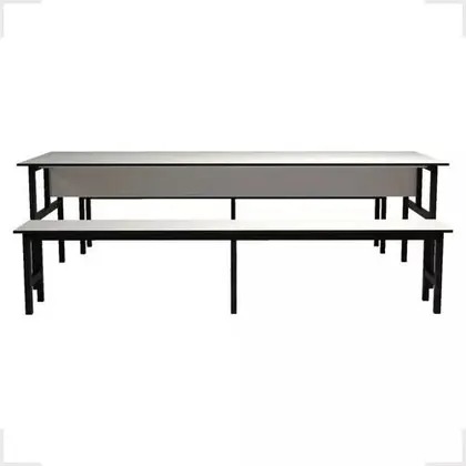 Conjunto Mesa para Refeitório 8 Lugares com Bancos Separado - DE ASTRO - Imagem 2