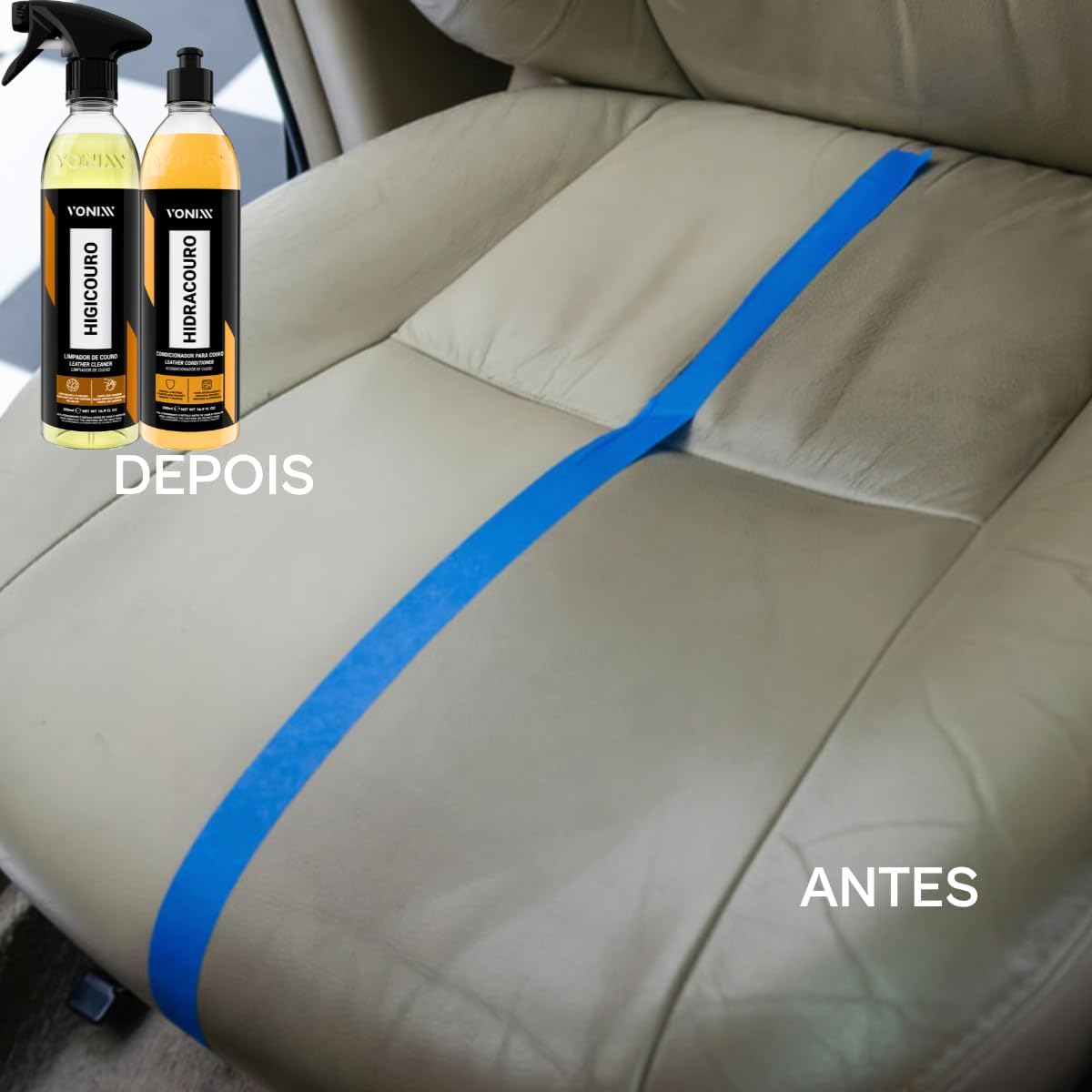 Kit Vonixx Hidracouro e Higicouro 500ml - Manutenção de Couro Automotivo - Imagem 6