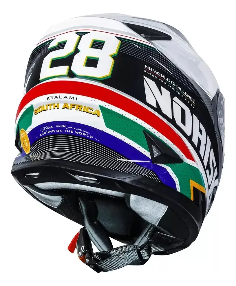 Capacete Moto Norisk Ff302 Soul Grand Prix Africa Do Sul - Imagem 3