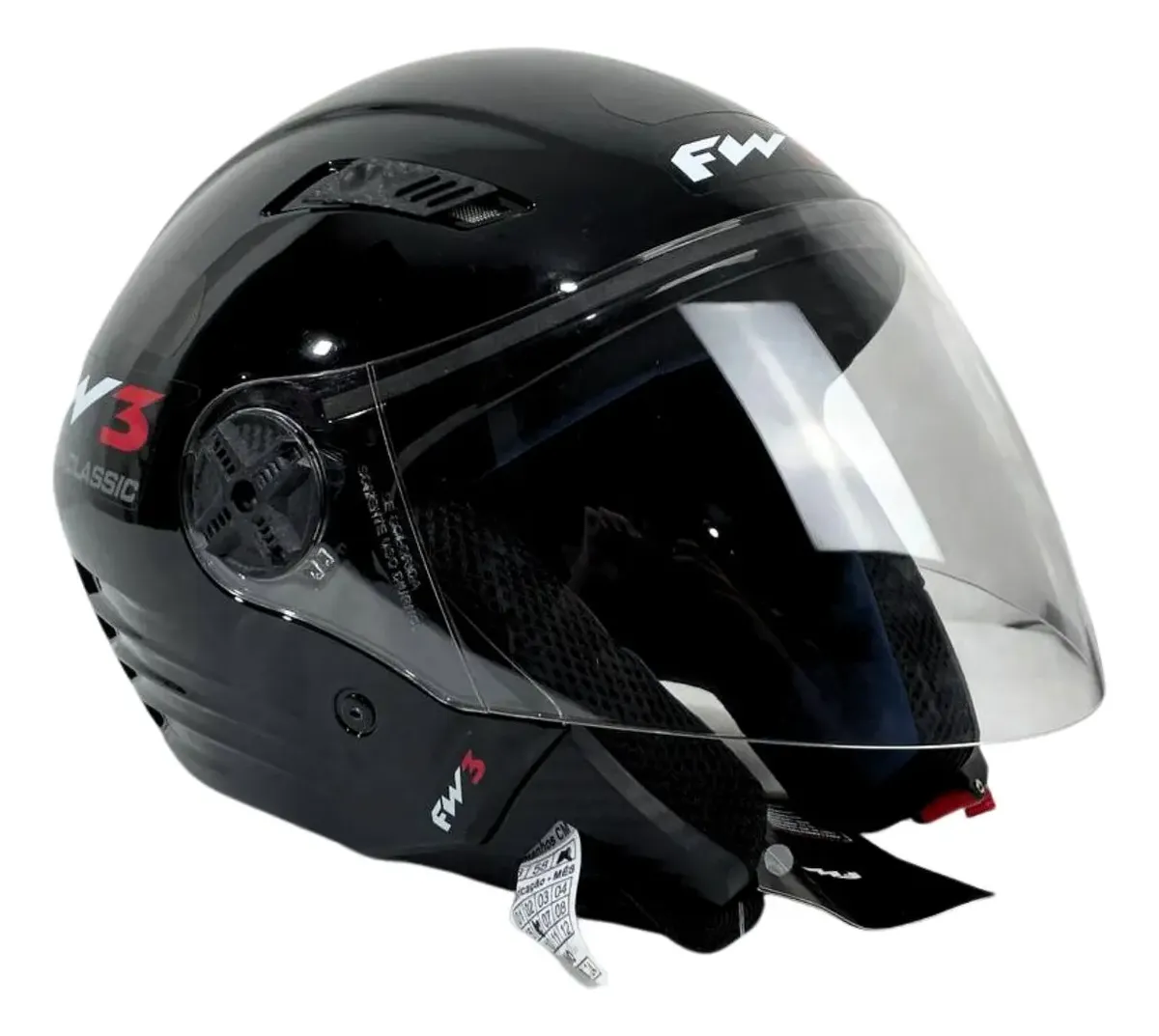 Capacete Aberto P/ Moto Fw3 Viseira Cristal X Open Inmetro - Imagem 5