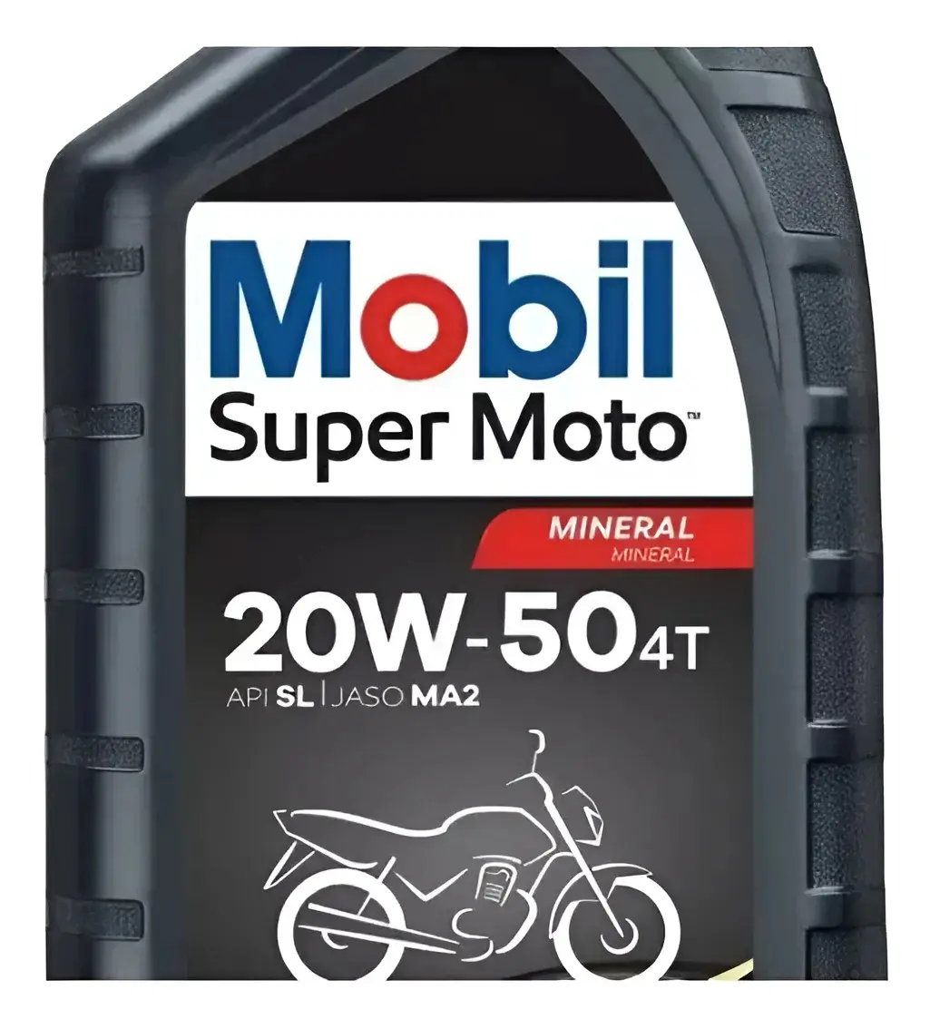 Oleo 20w50 Para Moto Óleo Lubrificante Mineral Mobil 1 Litro - Imagem 4