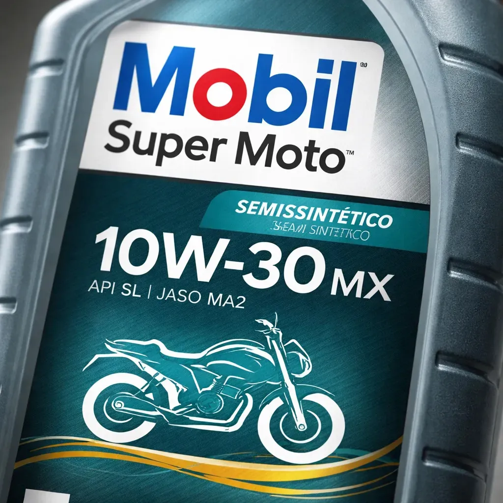 Mobil Óleo Super Moto 10w30 1 Litro Semi Sintetico 4t Mx - Imagem 3