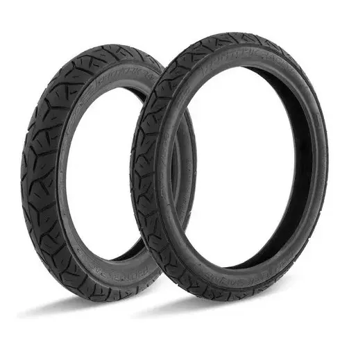 par de Pneus Pro Tork Motos Biz 100/110/125 Pop 100/110 Modelo 80/100-14 e 2.50-17 - Imagem 5