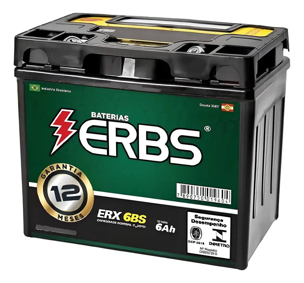Bateria Moto Erbs Erx-6bs Biz 125es Titan 150 Mix Factor 125 - Imagem 5